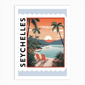 Seychelles Travel Stamp Poster Art Print