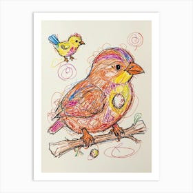 Bird On A Branch 2 Art Print