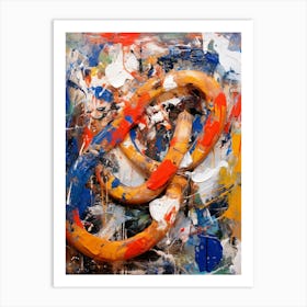 Snake Abstract Expressionism 1 Art Print