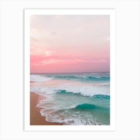 Crane Beach, Barbados Pink Photography 1 Art Print