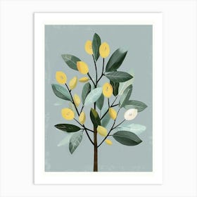 Lime Tree Flat Illustration 5 Art Print