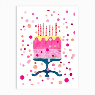 Pink Cake Art Print
