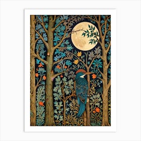 William Morris Kingfisher In The Forest Art Print