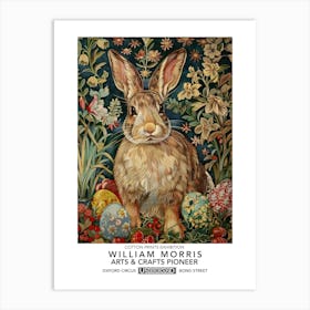 William Morris Easter Rabbits Textile 3 Art Print