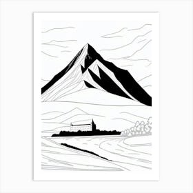 Mountain And A Lake Art Print