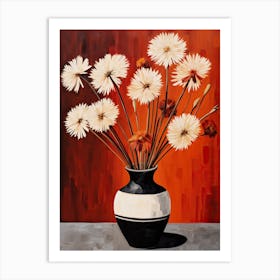 Bouquet Of Autumn Hawkbit Flowers, Autumn Florals Painting 0 Art Print