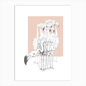Flamingo Boys Weird And Wonderful Art Print