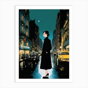 Woman In Black 1 Art Print