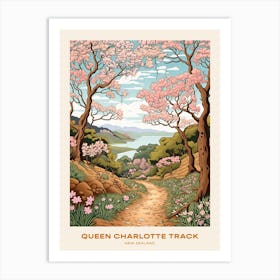 Queen Charlotte Track New Zealand 1 Hike Poster Art Print