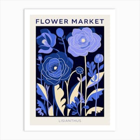 Blue Flower Market Poster Lisianthus 3 Art Print