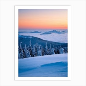 A Winter Scenario At The Heart Of The Arctic Where Pines And Wilderness Blend With The Serene Hues (2) Art Print