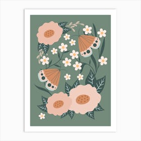 Lily Of The Valley Scandinavian Folk Art Print