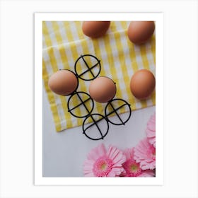 Eggs On A Table 6 Art Print