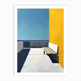 'Bench' Greece Art Print