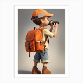 Boy With Binoculars 1 Art Print