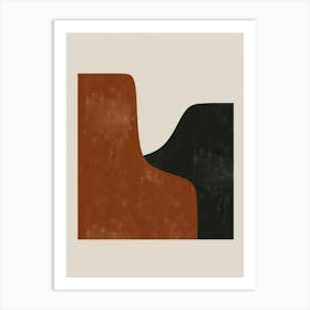 Black And Brown Chair Art Print