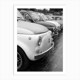 500 Fiat Cars | Black and White Photography Art Print