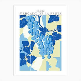 Mercado De La Fruta Grapes Illustration 2 Poster Art Print