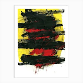 Red, Black And Yellow Art Print