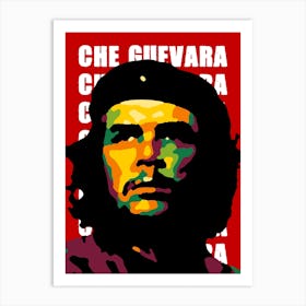 Che Guevara in Colorful Pop Art Illustration Art Print