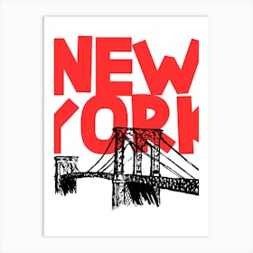 New York Bridge Art Print