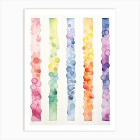 Rainbow Watercolors Art Print