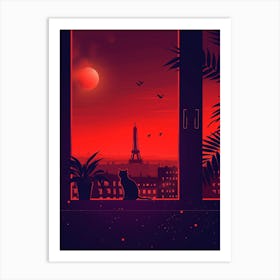 Paris Skyline Art Print