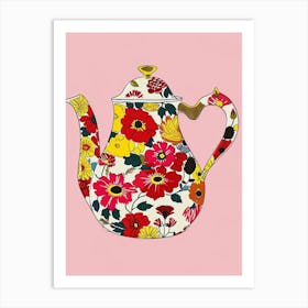 Floral Teapot Art Print