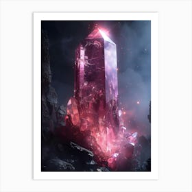 Pink Crystal Art Print