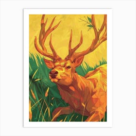 Deer Painting 4 Art Print