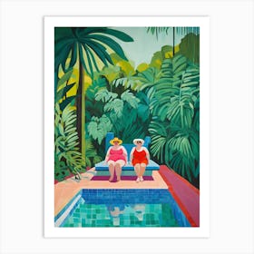 Big Ladies on Jungle Vacation Art Print