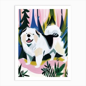 Dog In The Woods Art Print