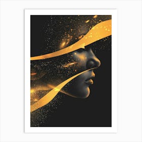 Gold Face 16 Art Print