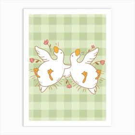 Ducks In Love 1 Art Print