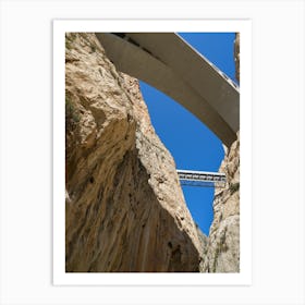 Bridges and rock faces of Mascarat Canyon Art Print