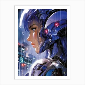 Girl In A Robot Suit Art Print