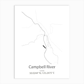 Campbell,United States Minimalist Map 1 Art Print