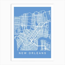 New Orleans Map Blueprint Art Print