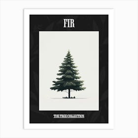 Fir Tree Pixel Illustration 3 Poster Art Print