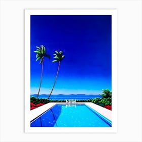 Hiroshi Nagai - Landscape, Swimming Pool 1 Art Print