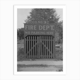 Fire Department, Saint Francisville, Louisiana By Russell Lee Art Print