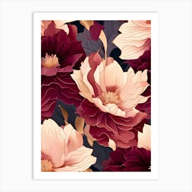 Seamless Floral Pattern 46 Art Print