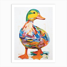 Colourful Bird Painting Duck 2 Art Print