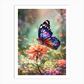 Butterfly In The Garden Art Print