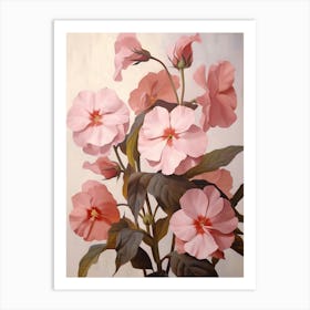 Floral Illustration Impatiens 4 Art Print