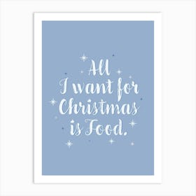 All I Want For Christmas Print Christmas Typography Homedecor Wallart Gift Poster  Art Print