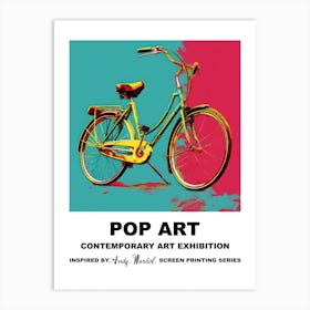 Retro Bicycle Pop Art 4 Art Print