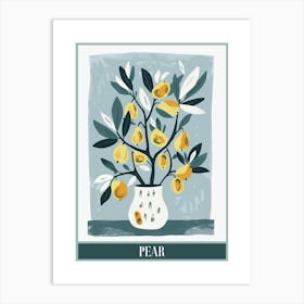 Pear Tree Flat Illustration 8 Poster Art Print