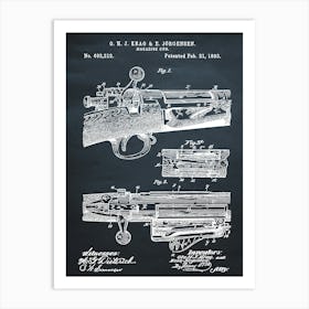 1892 Springfield Model Krag Jorgensen Rifle Art Print