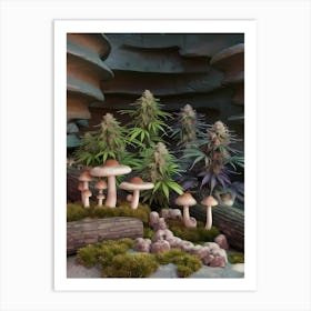 Mushroom Forest Art Print